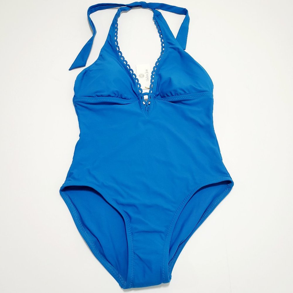 Helen Jon Scalloped Keyhole One Piece Swimsuit XS NWT